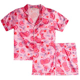 2pc Satin Love Cherries Short Set - Denny's