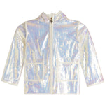 White Sequin Raincoat - Denny's