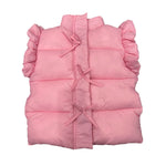 Ruffle Puffer Vest With Bows - Denny's
