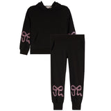 2pc Pink Bows Jog Set - Denny's