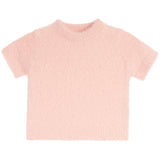Short Sleeve Eyelash Sweater