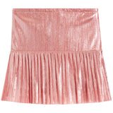 Metallic Drop Waist Pleated Skort