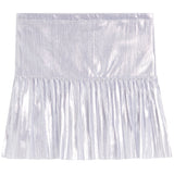 Metallic Drop Waist Pleated Skort