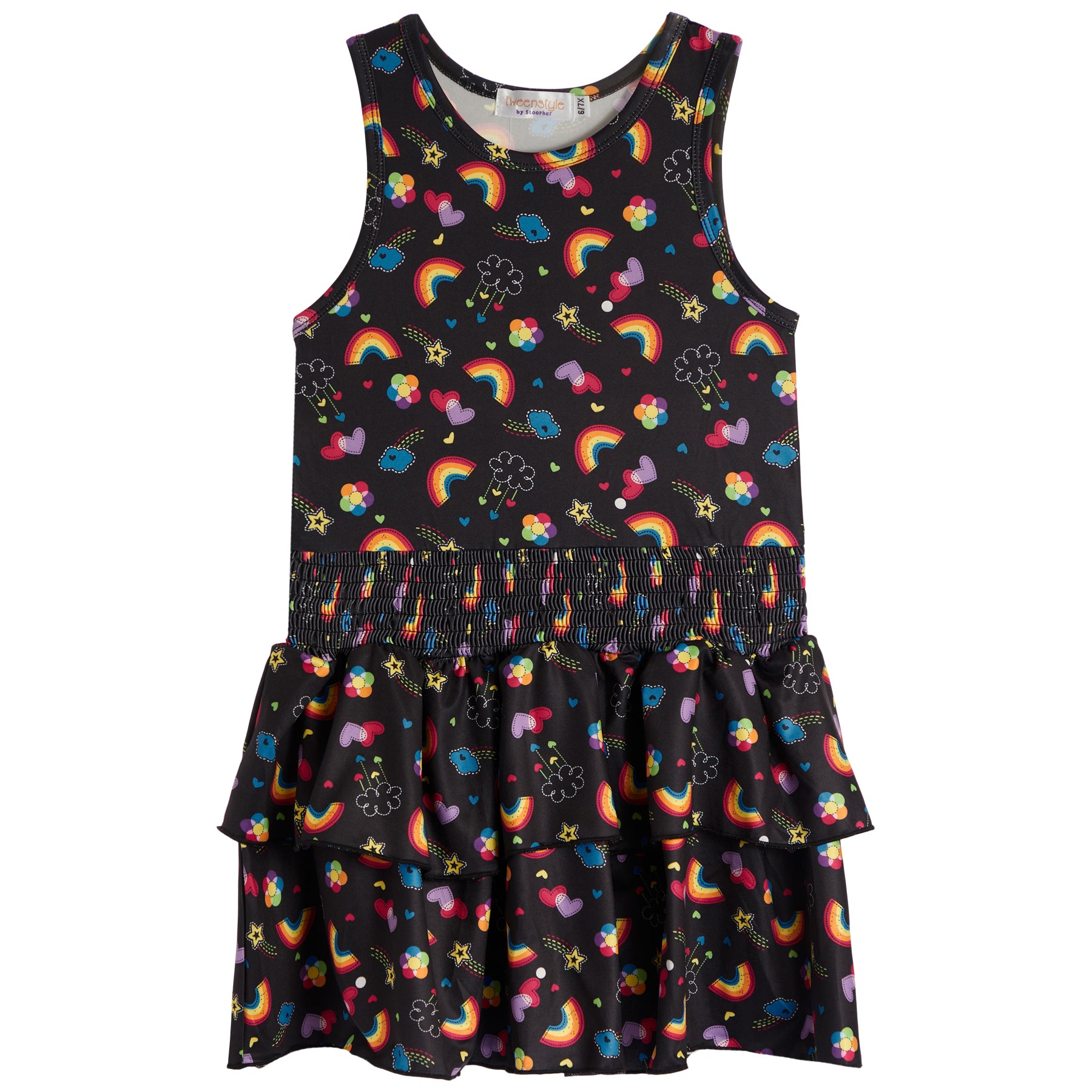 Rainbow & Star Smock Dress - Denny's
