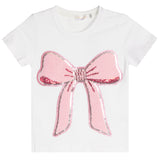 Chenille Bow Short Sleeve Tee - Denny's