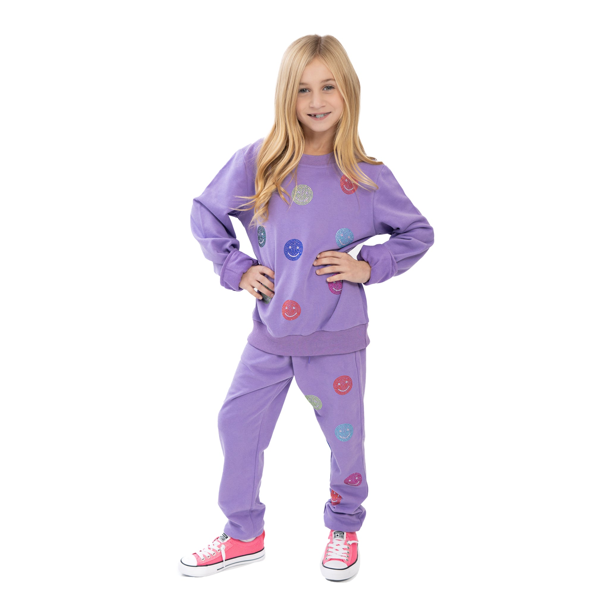 2pc Allover Smiley Jogset - Denny's