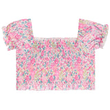 2pc Floral Smock Top and Skirt Set