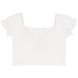 2pc Eyelet Smock Skirtset