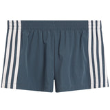 White Triple Stripe Short