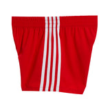 White Triple Stripe Short