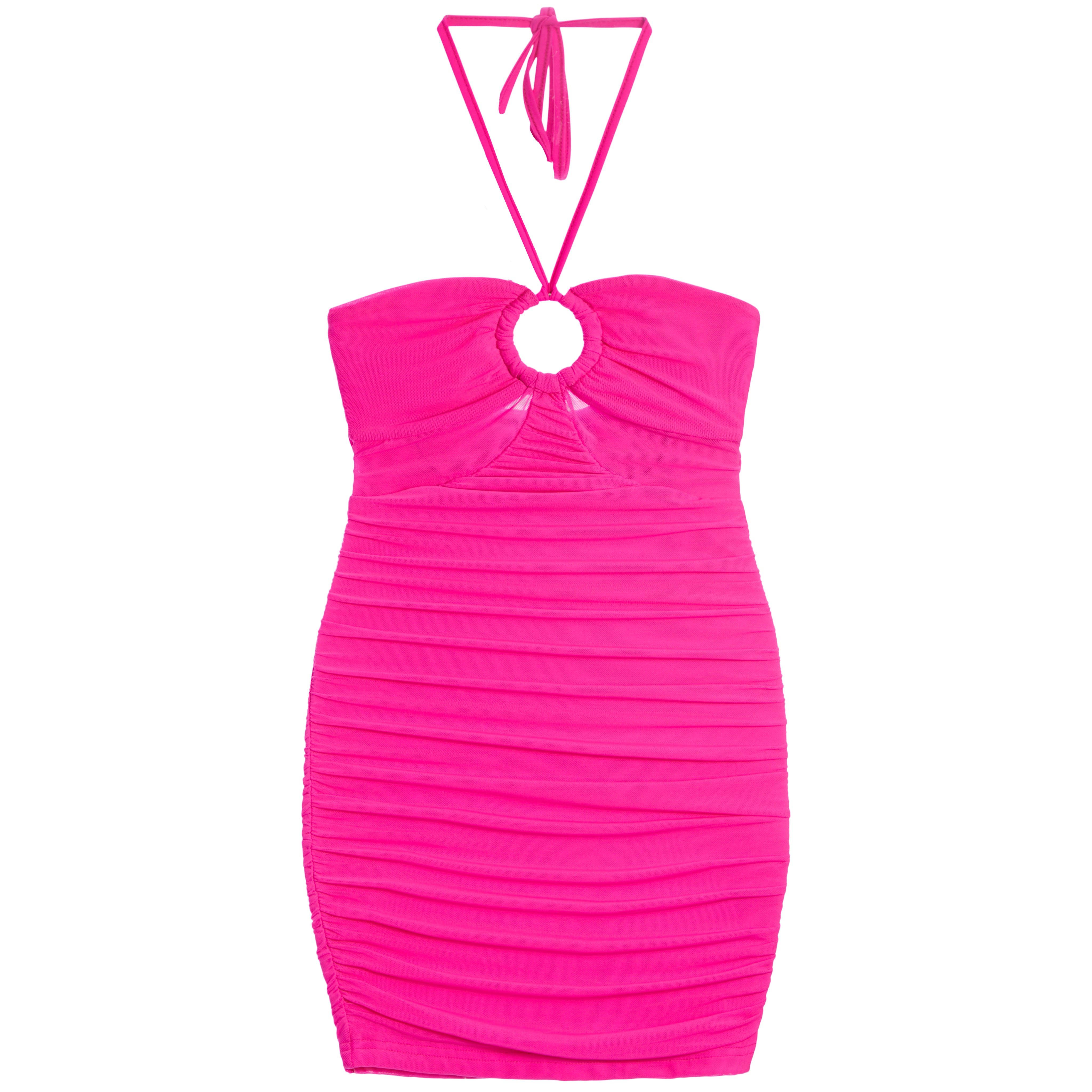 Stormy Mesh Ring Halter Dress - Denny's