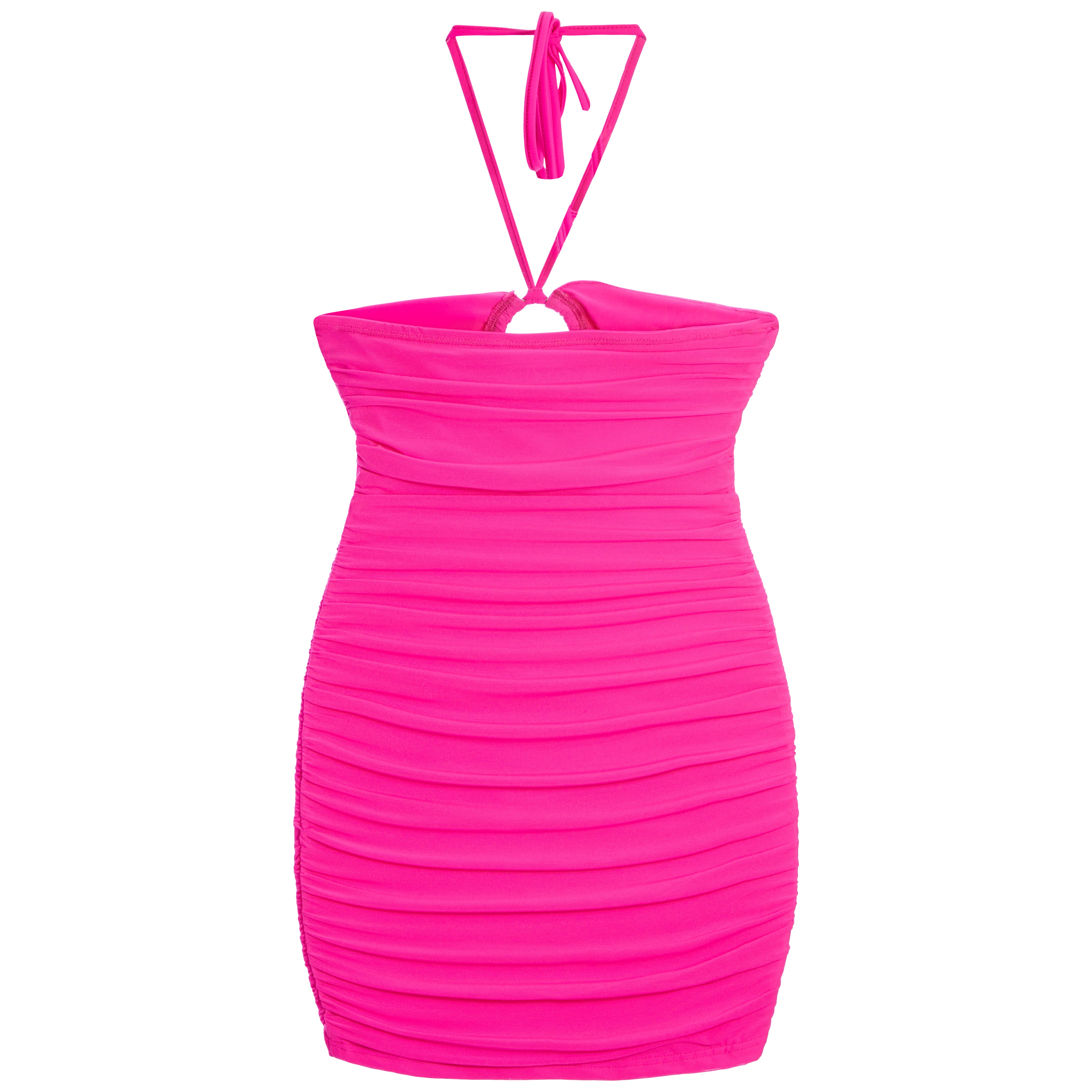 Stormy Mesh Ring Halter Dress - Denny's