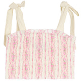 Sunny Cottage Stripe Smocked Top With Ties