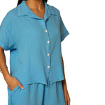 Gauze Button Down - Denny's