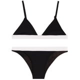 2pc Pecan Bikini WIth White Trim