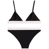 2pc Pecan Bikini WIth White Trim
