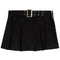 Pleasted Micro Mini Belted Skort - Denny's