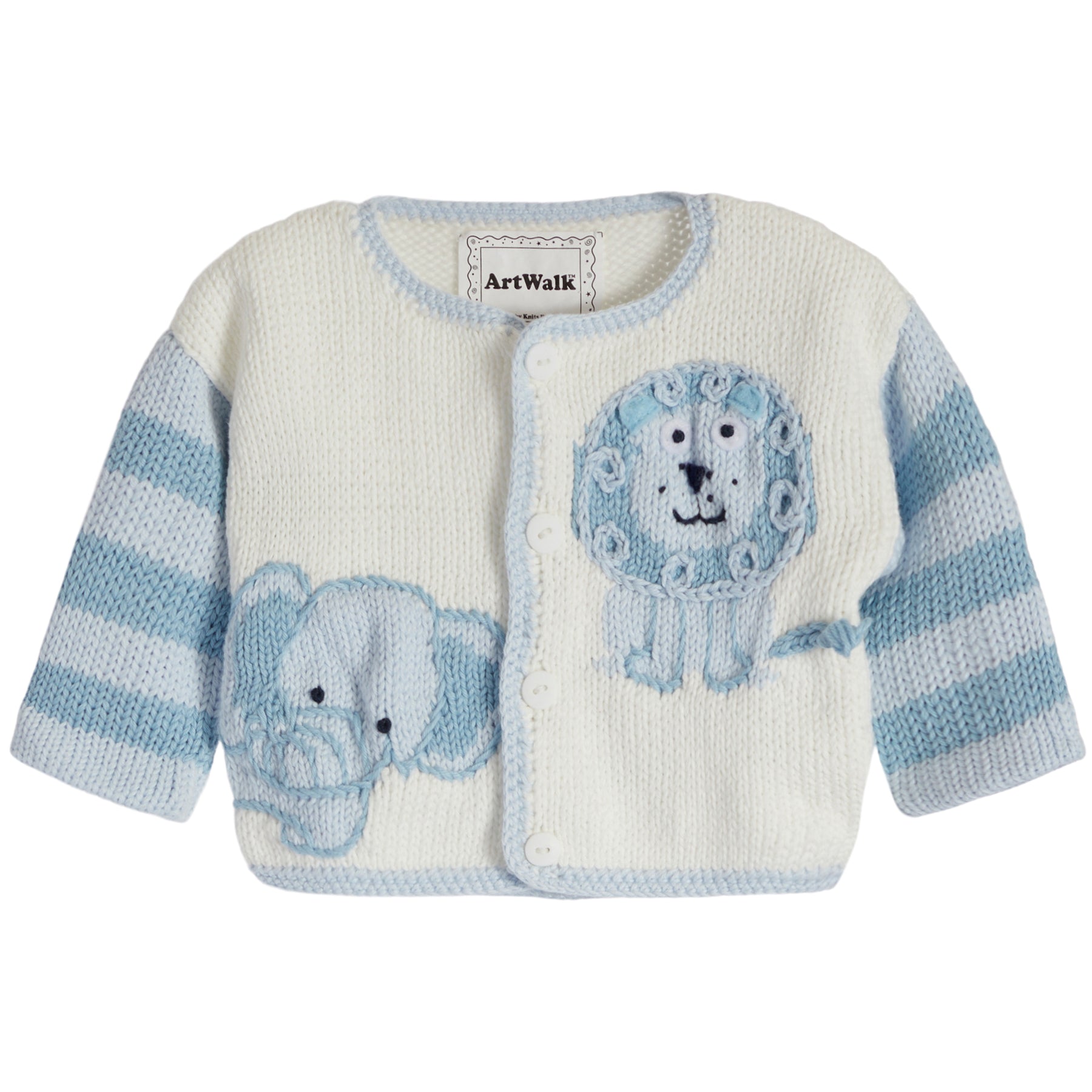 Blue Jungle Baby Sweater and Hat - Denny's