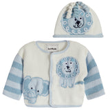 Blue Jungle Baby Sweater and Hat - Denny's