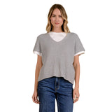 Layered Short Sleeve Sweater