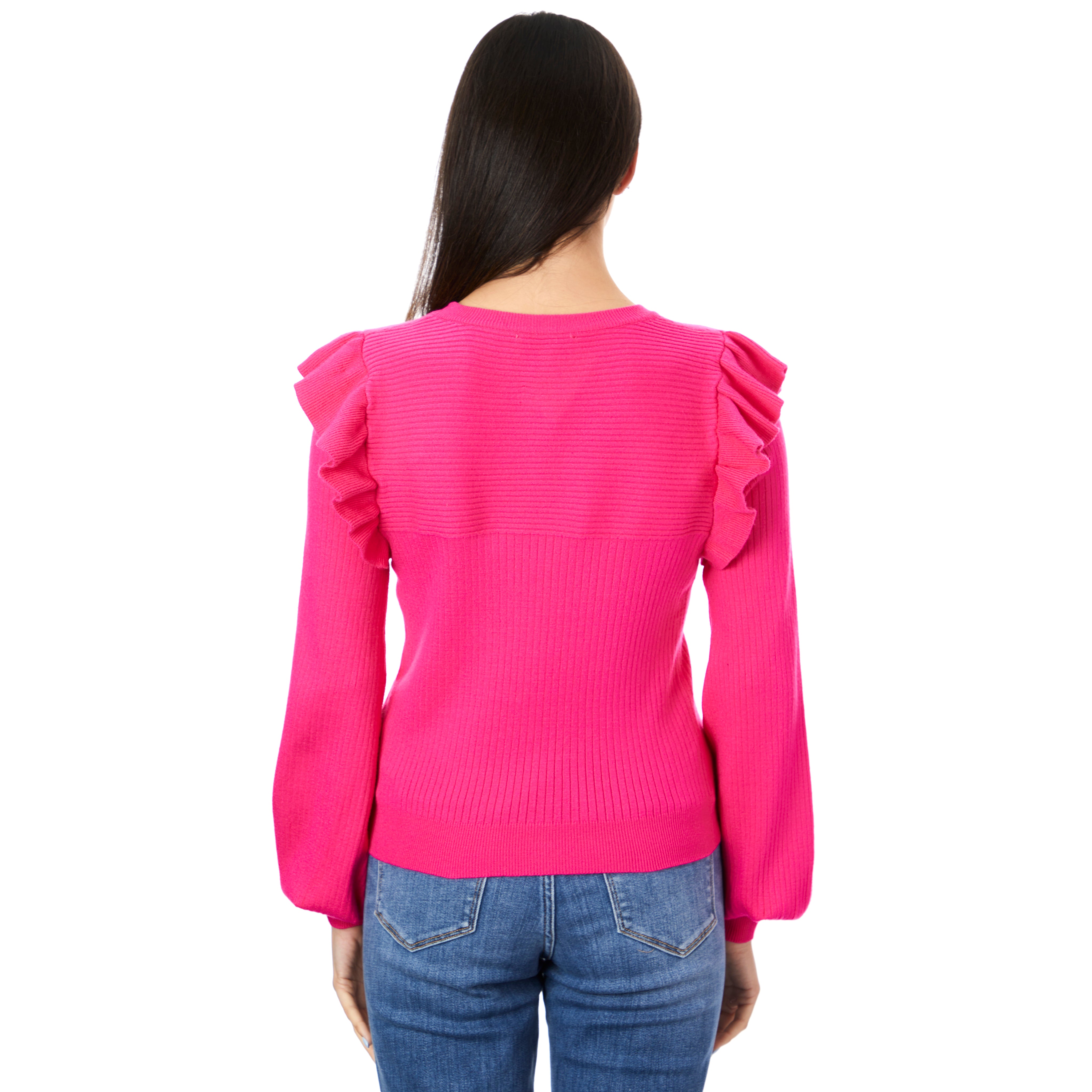 Ruffle Sleeve Sweater - Denny's