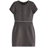 Sylvie Short Sleeve Tweed Dress - Denny's