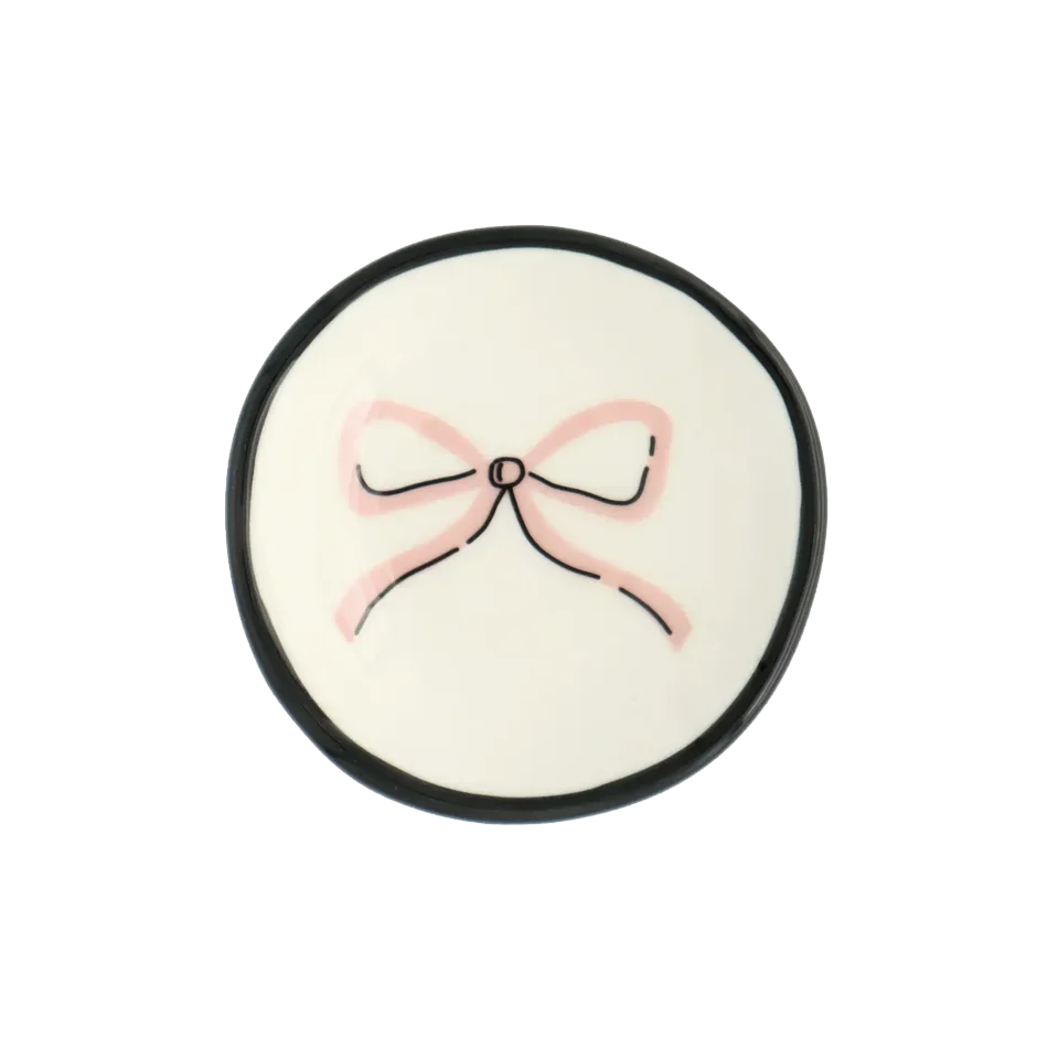 Pastel Pink Bow Ring Dish - Denny's