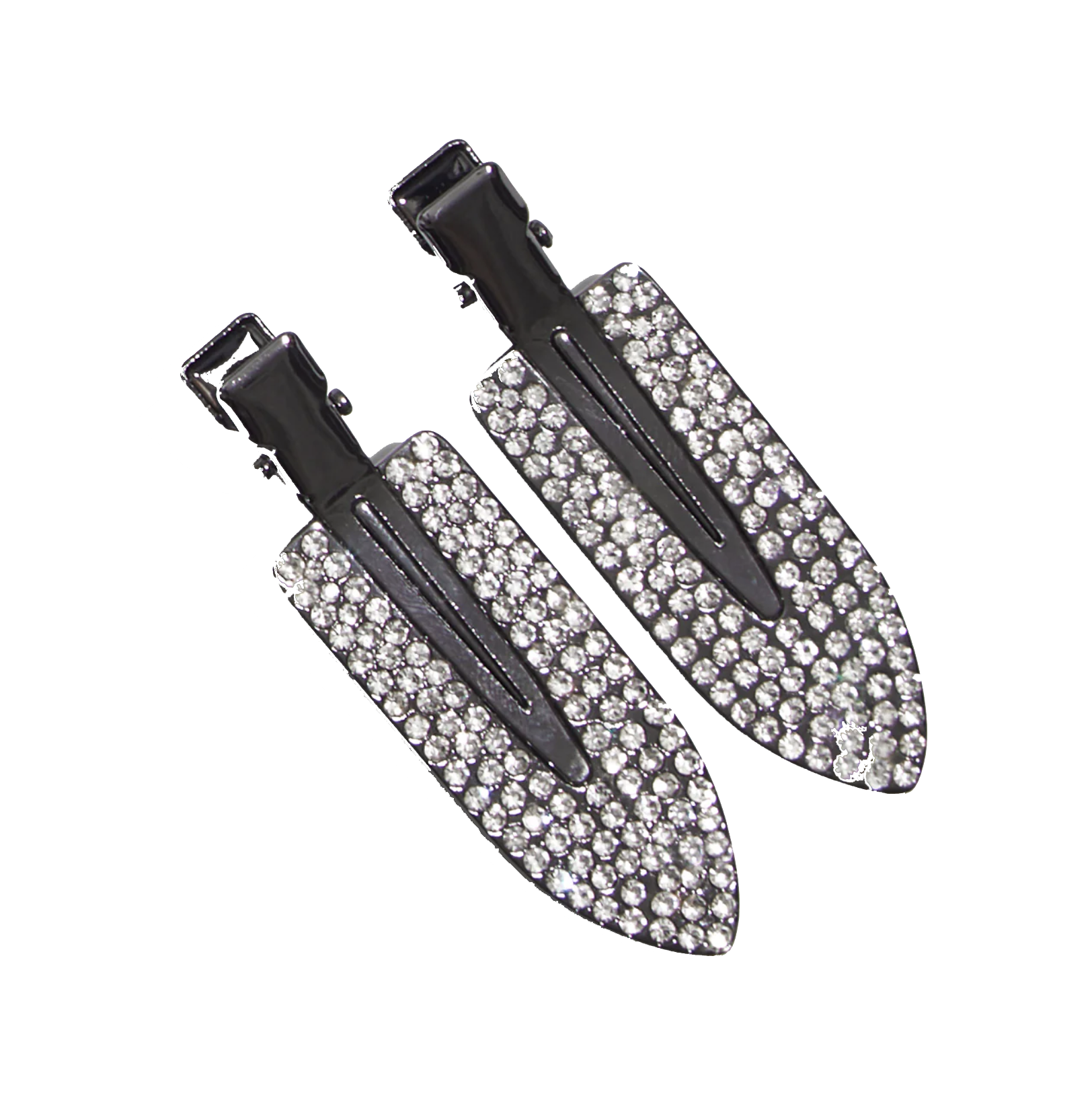 Metal Rhinestone Creaseless Clip 2pc Set - Denny's