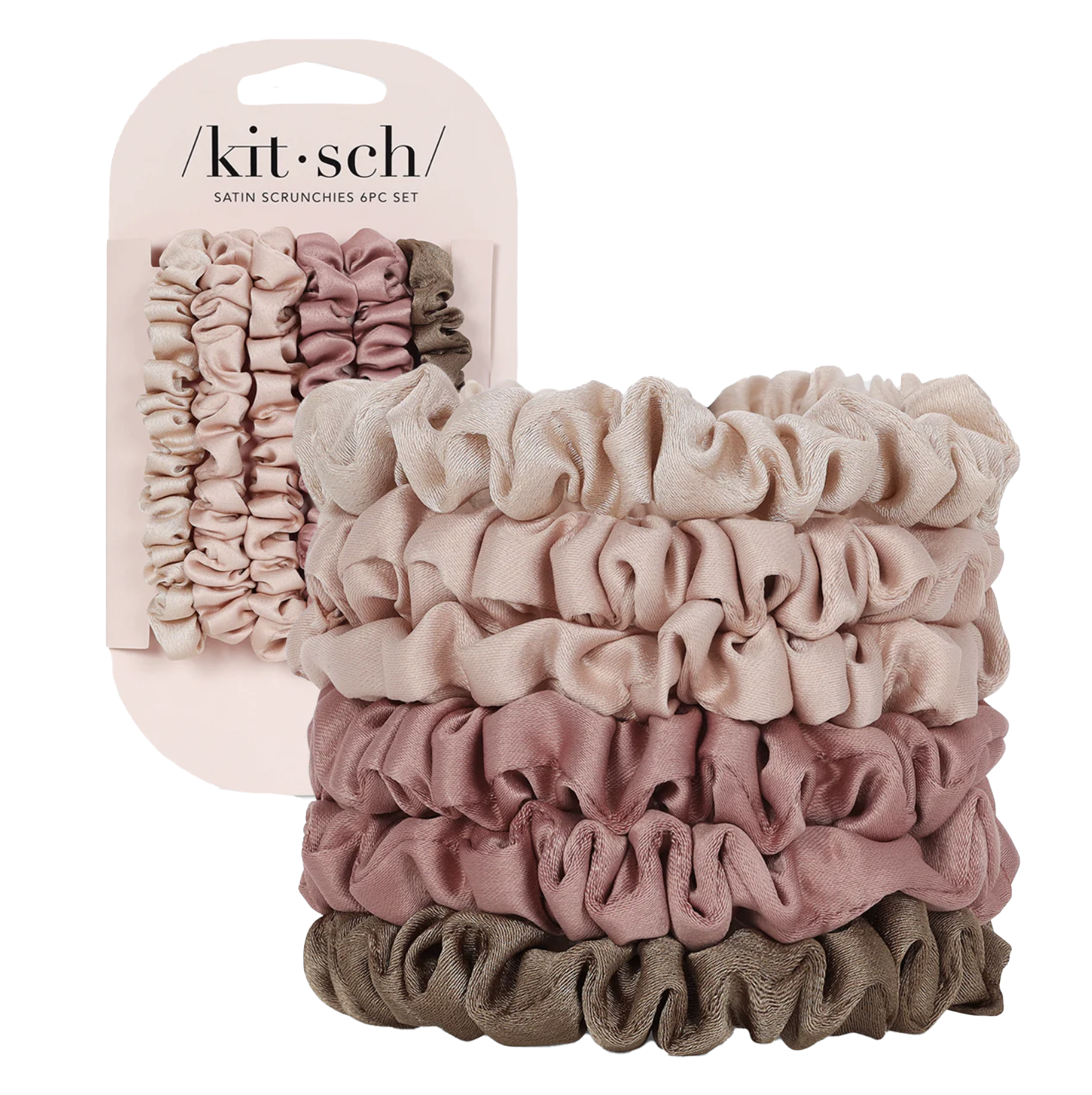 Ultra Petite Satin Scrunchie 6pc Set - Denny's