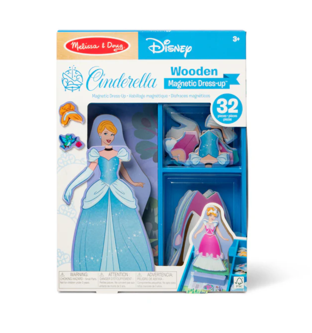 Cinderella Wooden Magnetic Dress-Up - Denny's