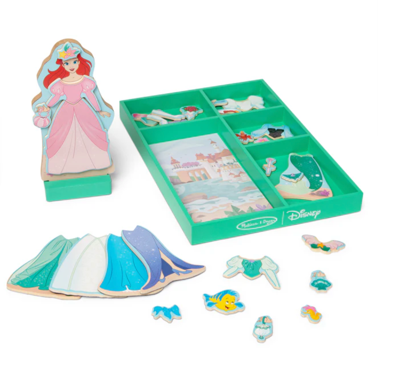 Ariel Wooden Magnetic Dress-Up - Denny's