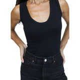 Jordan U Neck Ribbed Tank - Denny's