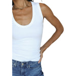 Jordan U Neck Ribbed Tank - Denny's