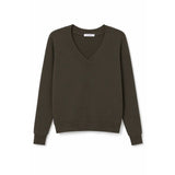 Sinead French Terry Relaxed V- Neck Sweatshirt