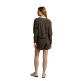 Sinead French Terry Relaxed V- Neck Sweatshirt