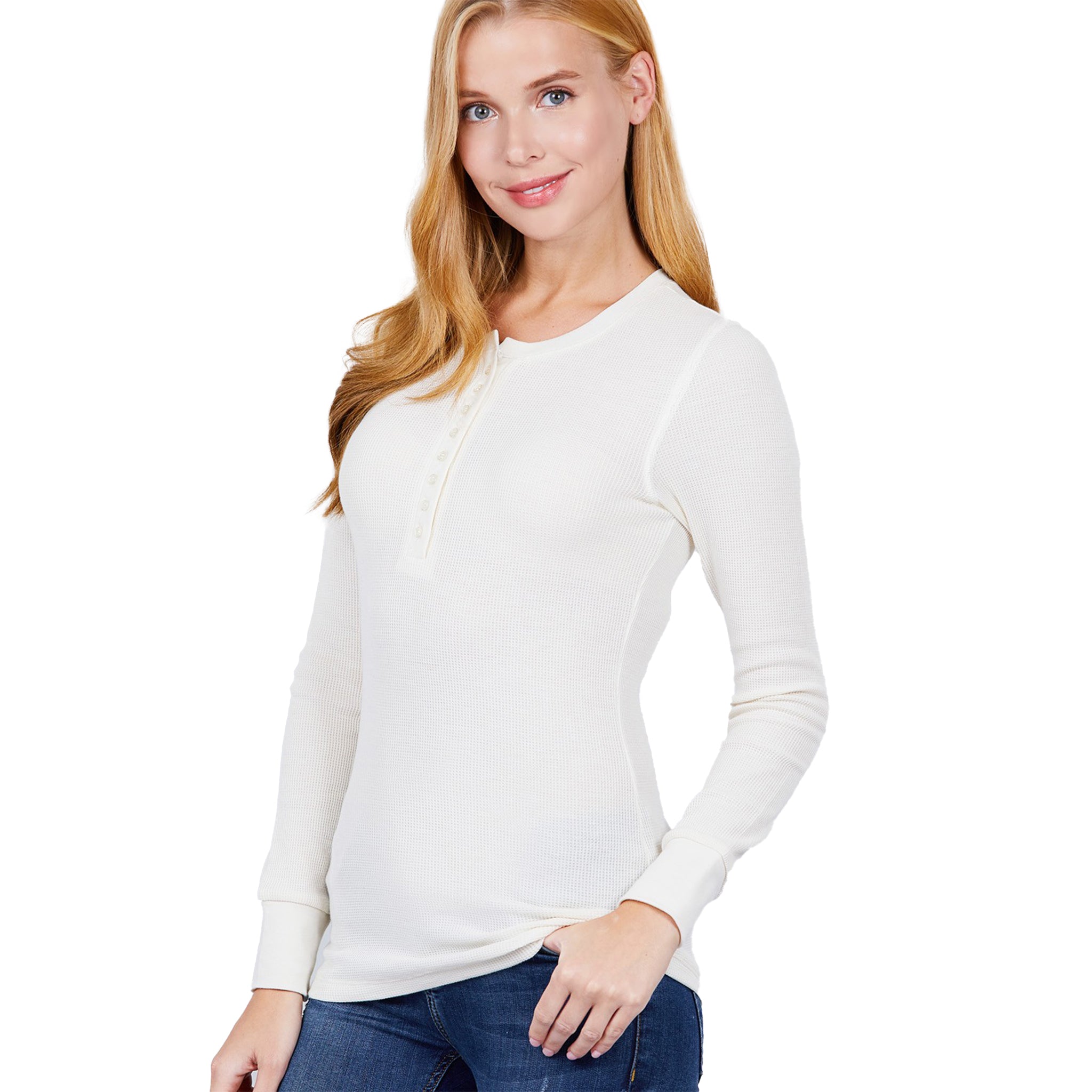 Long Sleeve Thermal Henley - Denny's