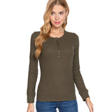Long Sleeve Thermal Henley - Denny's