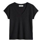 Pearl Jersey Short Sleeve Vneck