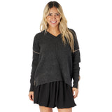 Two Tone V-Neck Sweater - Denny's