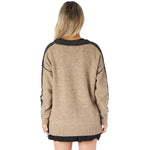 Two Tone V-Neck Sweater - Denny's