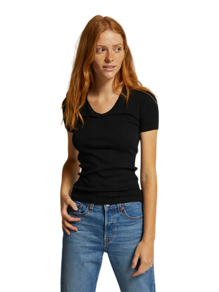 Avril Short Sleeve U Neck Tee - Denny's