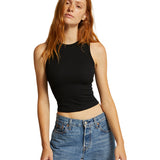 High Neck Ribbed Tank - Denny's