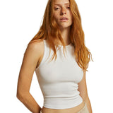 High Neck Ribbed Tank - Denny's
