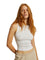 High Neck Ribbed Tank - Denny's
