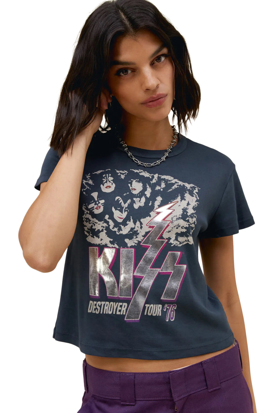 Kiss Destroyer Tour 76 Shrunken Tee - Denny's