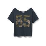85 Camo Applique Off Shoulder Tee - Denny's