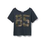 85 Camo Applique Off Shoulder Tee - Denny's