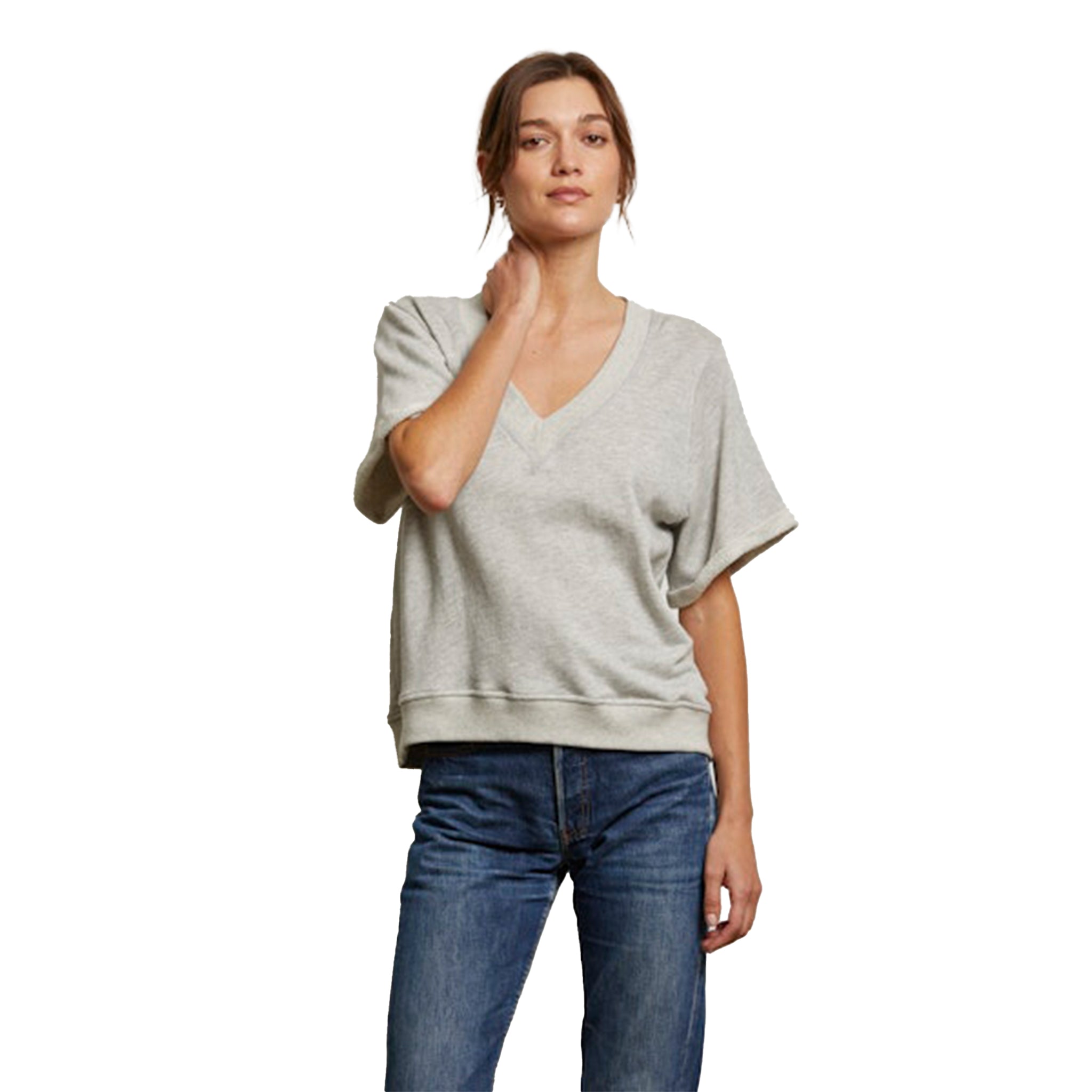 Briggs French Terry Short Sleeve V-Neck - Denny's