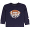 A toddler's long-sleeve navy blue t-shirt featuring a football graphic with the text 'GAME DAY' in white. A small white Puma logo is visible on the left sleeve.