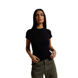 Suri Poorboy Ribbed Capsleeve Crew